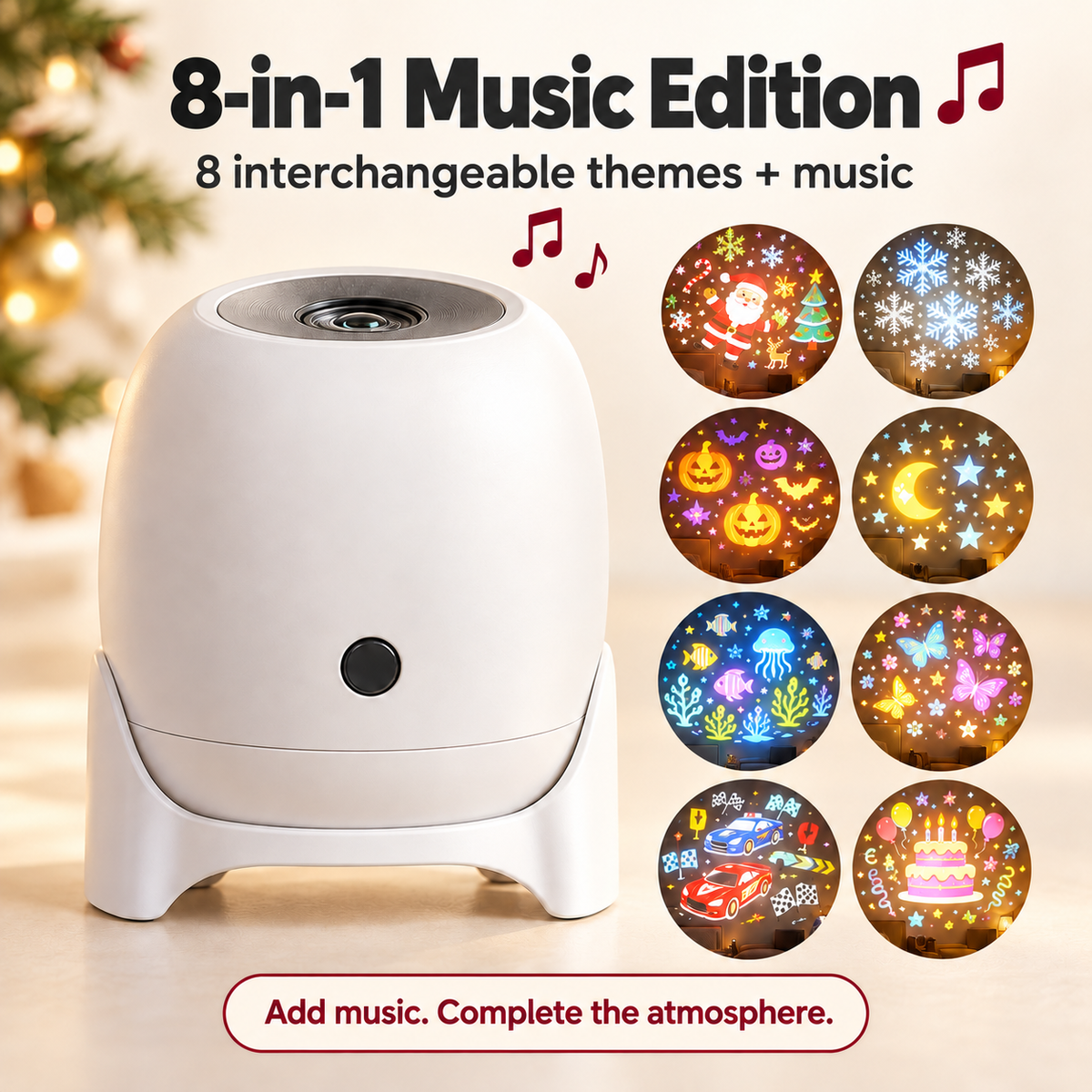 Moving Holiday Pattern Projector