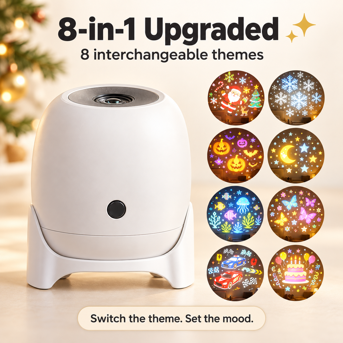 Moving Holiday Pattern Projector