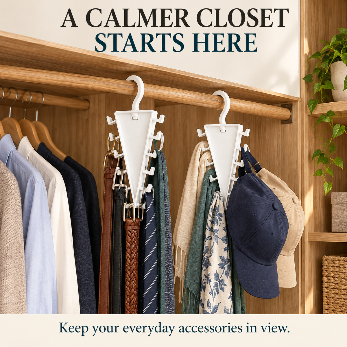 360° Rotating Space-Saving Hanger – Organize Clothes & Accessories-1