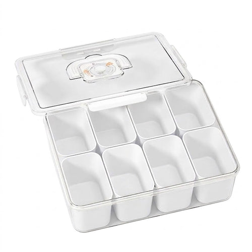 Transparent Portable Airtight Seasoning Box with Compartments