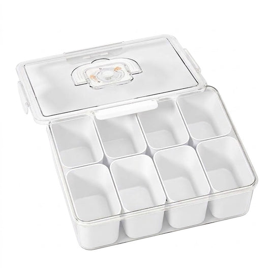 Transparent Portable Airtight Seasoning Box with Compartments