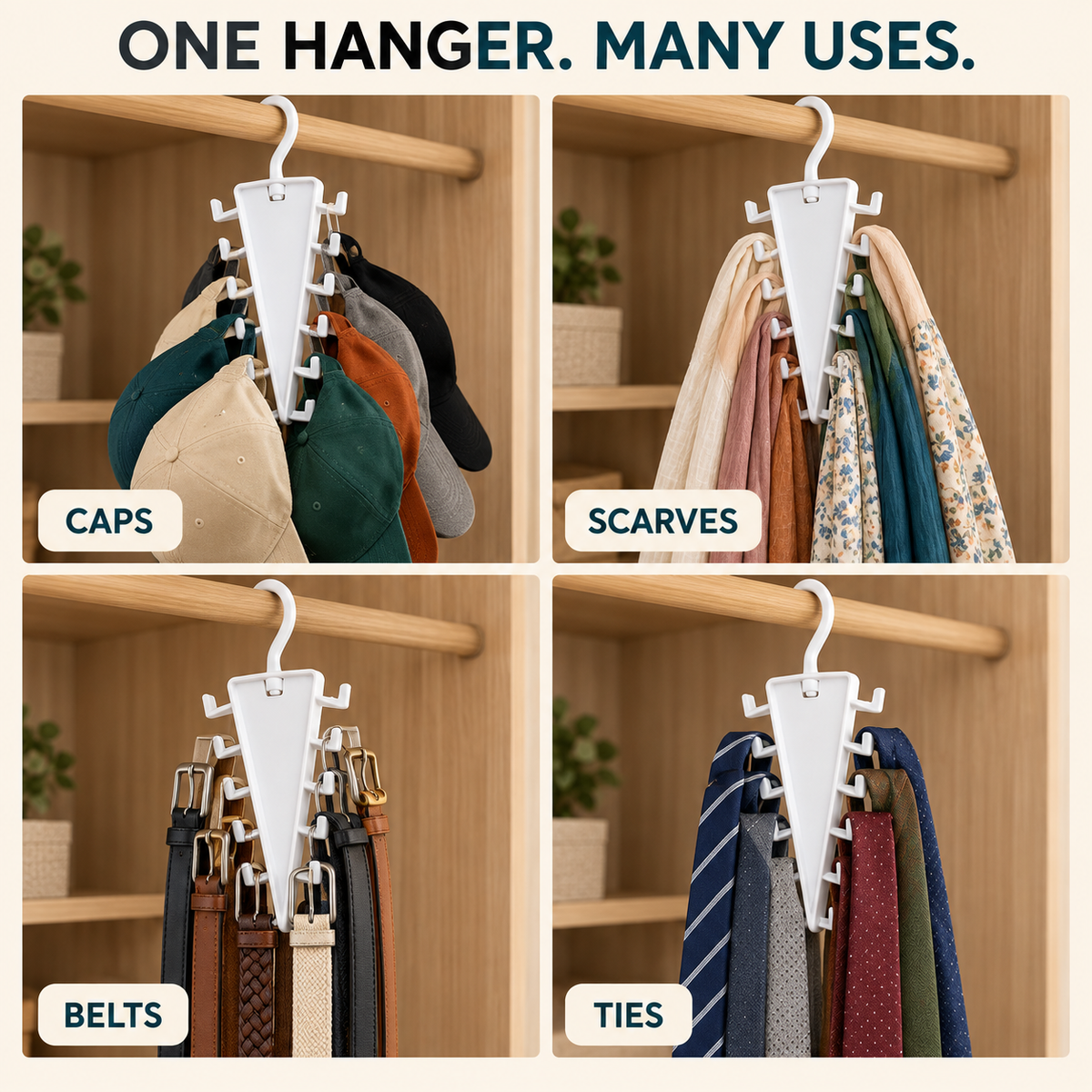 🔥BLACK FRIDAY ONLY - 360° Rotating Space-Saving Hanger – Organize Clothes & Accessories