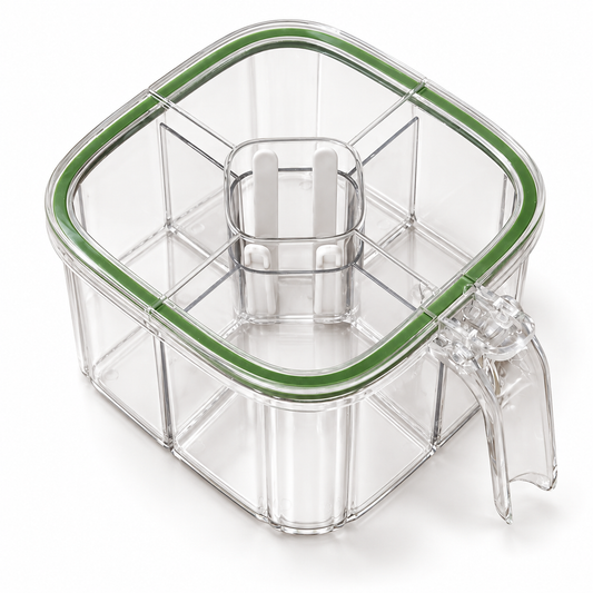 Affordable Luxury Thickened 4-Compartment Seasoning Box for Home Kitchens