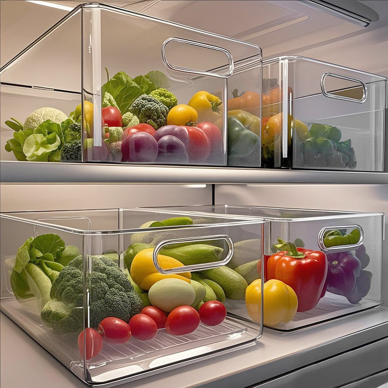 Refrigerator Storage Containers – Food, Fruit, and Vegetable Portioning & Fresh-Keeping Boxes