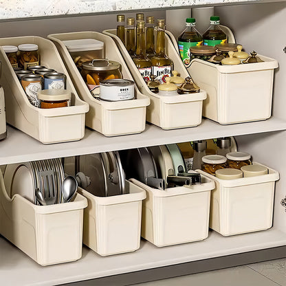 Multifunctional under-sink storage rack with casters—for organizing pot lids, seasoning, and other items in the cabinet