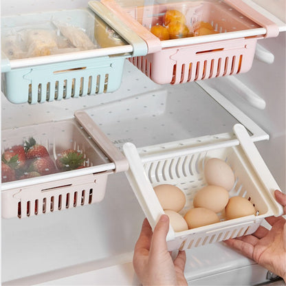 Retractable Refrigerator Storage Bin/Basket – Household Egg Organizer
