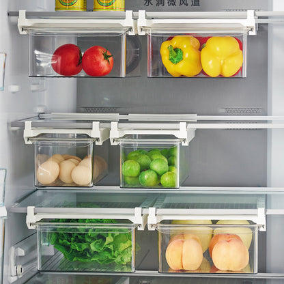 Refrigerator Storage Box: Drawer-Style Hanging Basket for Internal Suspension (Fresh & Frozen Storage)